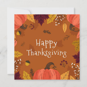 Cartes Pour Fêtes Annuelles Happy Thanksgiving