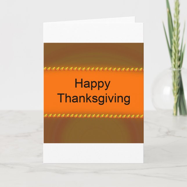 Cartes Pour Fêtes Annuelles Happy Thanksgiving (Devant)