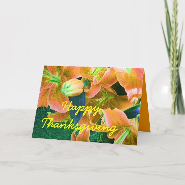 Cartes Pour Fêtes Annuelles "Happy Thanksgiving (Devant)