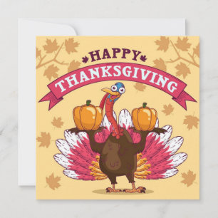 Cartes Pour Fêtes Annuelles Happy Thanksgiving