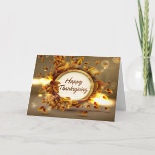 Cartes Pour Fêtes Annuelles Happy Thanksgiving 3 Card