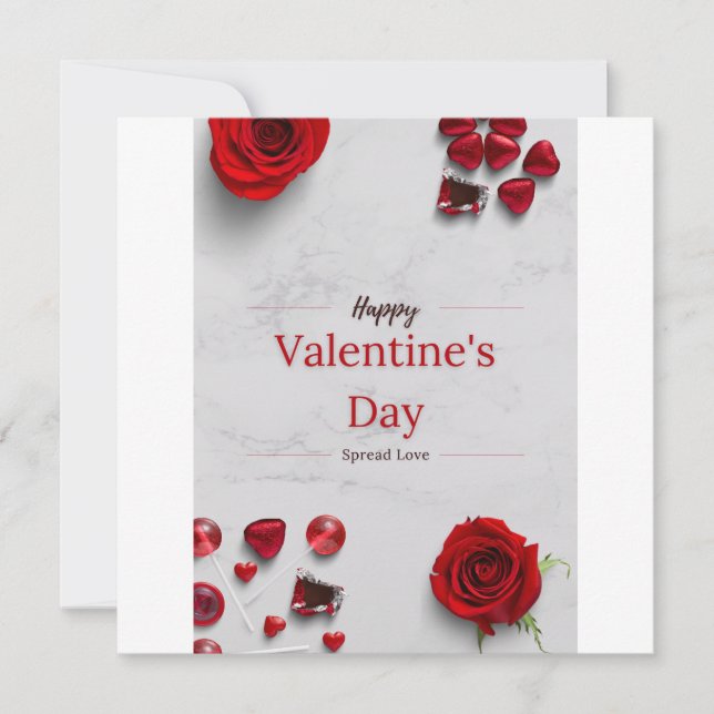Cartes Pour Fêtes Annuelles Happy Valentine's Day (Devant)