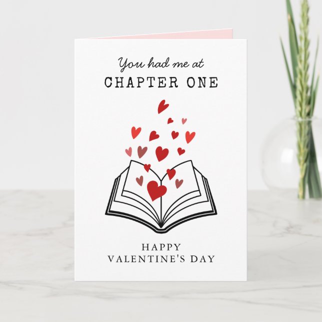 Cartes Pour Fêtes Annuelles Happy Valentine's Day Book Themed Couple's (Devant)