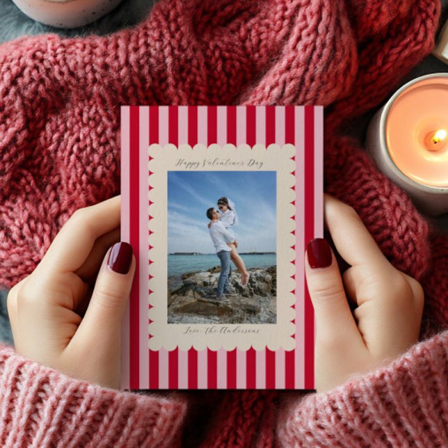 Cartes Pour Fêtes Annuelles Happy Valentine's Day Custom Photograph Modern (Créateur téléchargé)
