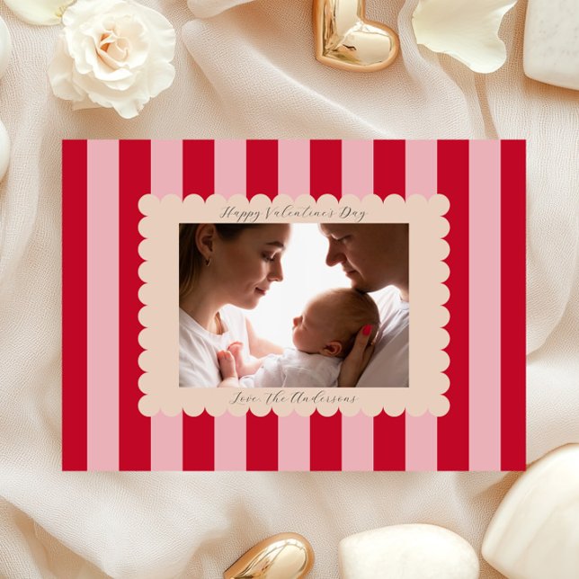 Cartes Pour Fêtes Annuelles Happy Valentine's Day Custom Photograph Modern (Créateur téléchargé)