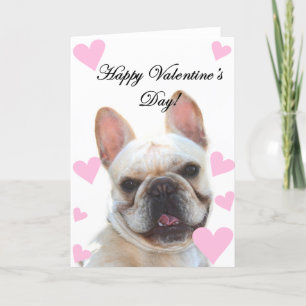 Cartes Pour Fêtes Annuelles Happy Valentine's Day French bulldog greeting card