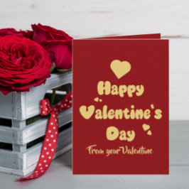 Cartes Pour Fêtes Annuelles Happy Valentine's Day Hearts Cute