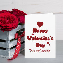 Cartes Pour Fêtes Annuelles Happy Valentine's Day Hearts Cute
