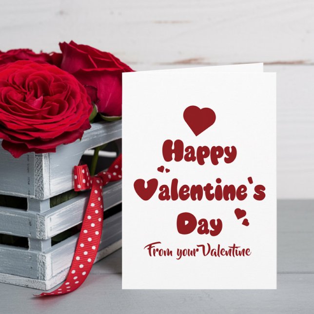 Cartes Pour Fêtes Annuelles Happy Valentine's Day Hearts Cute (Créateur téléchargé)