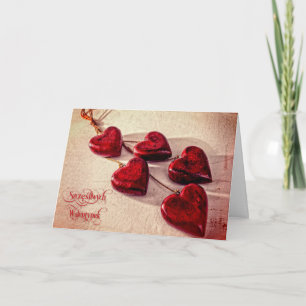 Cartes Pour Fêtes Annuelles Happy Valentine's Day+Szczęśliwych Walstynek Card