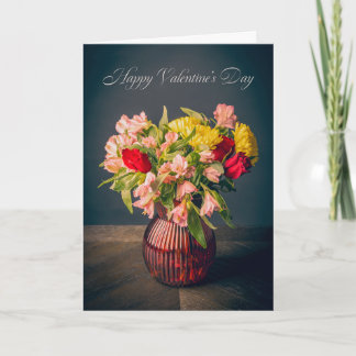 Cartes Pour Fêtes Annuelles Happy Valentines Day Vase of Flowers General