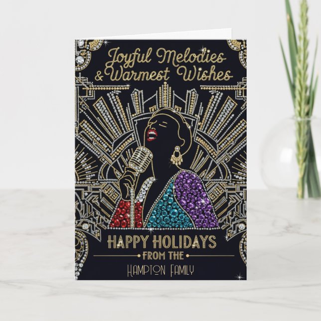 Cartes Pour Fêtes Annuelles Harlem Renaissance Glam (Devant)