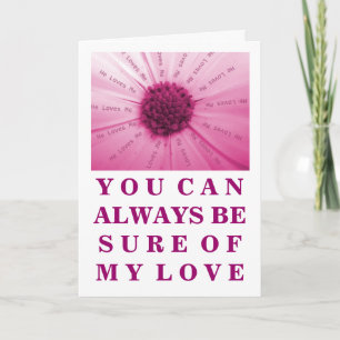 Cartes Pour Fêtes Annuelles "He Loves Me"