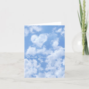 Cartes Pour Fêtes Annuelles Heart Cloud Ciel mignon Moderne Bleu Personnalisé 