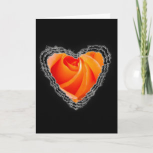 Cartes Pour Fêtes Annuelles Heart est un Rose Valentine Love Card