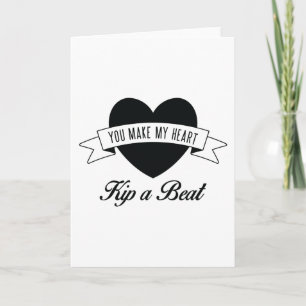 Cartes Pour Fêtes Annuelles Heart Kip a Beat Crossfit Valentine's Day Card