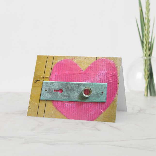 Cartes Pour Fêtes Annuelles Heart Mixed Media, Saint Valentin (Devant)