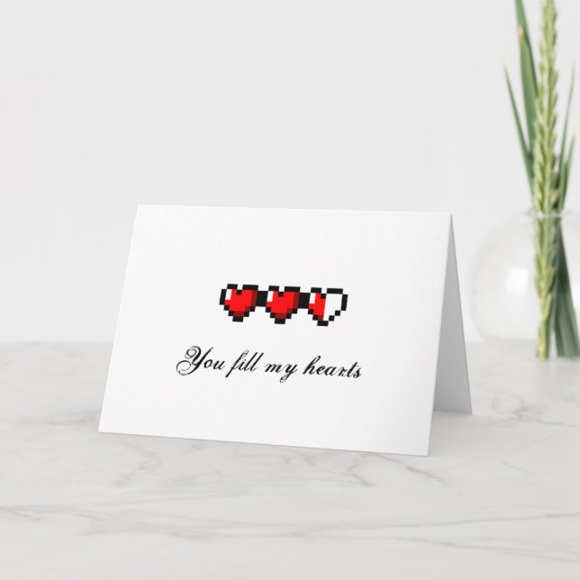 Cartes Pour Fêtes Annuelles Heart Valentine Love Card (Devant)