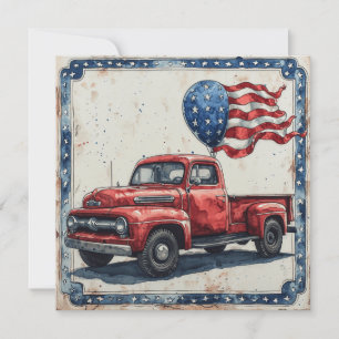 Cartes Pour Fêtes Annuelles Heartland Flag Explorer : Vintage gloire