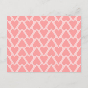 Cartes Pour Fêtes Annuelles Hearts Valentine's Day Background Coral Pink