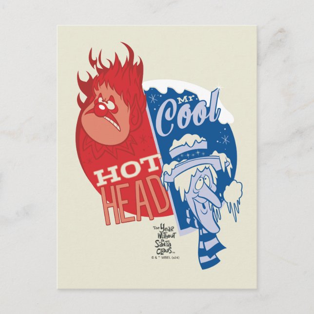 Cartes Pour Fêtes Annuelles Heat Miser Tête brûlée & Snow Miser M. Cool (Devant)