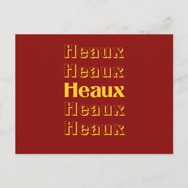 Cartes Pour Fêtes Annuelles Heaux Heaux Heaux Heaux Louisiane Cajun Noël (Devant)
