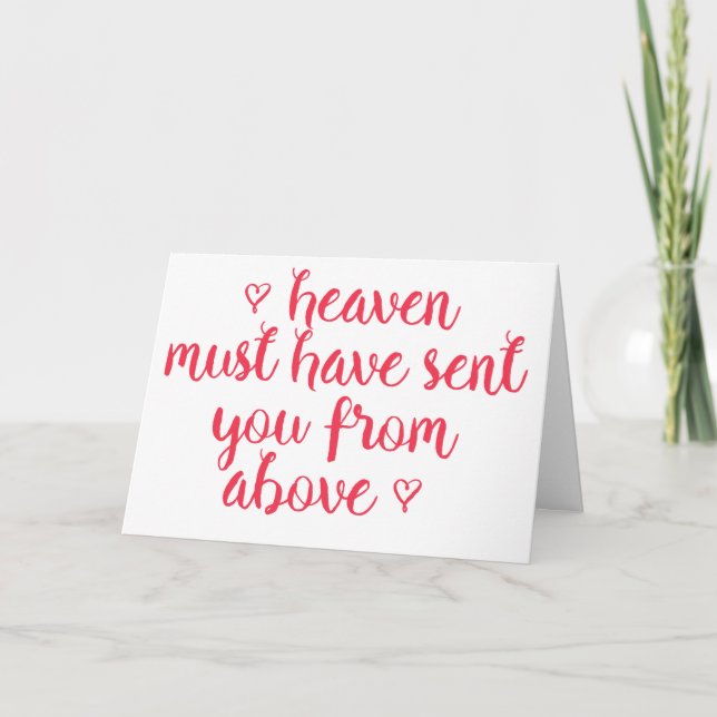 Cartes Pour Fêtes Annuelles Heaven doit vous avoir envoyé Valentines Greeting  (Devant)