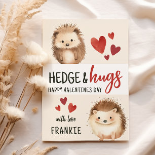 Cartes Pour Fêtes Annuelles Hedge & Hugs Hérisson Saint-Valentin en classe