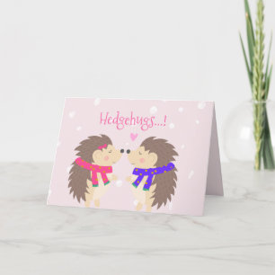 Cartes Pour Fêtes Annuelles Hedgehugs ! Noël à la jolie Hérisson