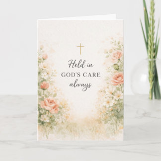 Cartes Pour Fêtes Annuelles Held in God's Care Sympathy Card
