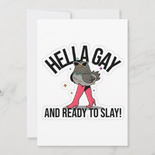 Cartes Pour Fêtes Annuelles Hella Gay et prête à jouer Drôle LGBTQ