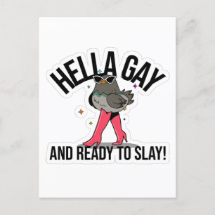 Cartes Pour Fêtes Annuelles Hella Gay et prête à jouer Drôle LGBTQ