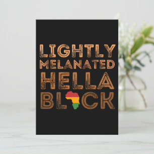 Cartes Pour Fêtes Annuelles Hella Melanée Légèrement Noir Histoire Africaine