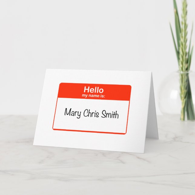 Cartes Pour Fêtes Annuelles Hello Mary Chris Smith (Devant)