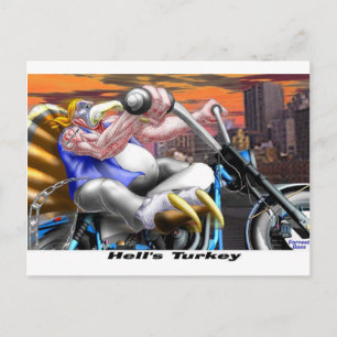 Cartes Pour Fêtes Annuelles Hells Turkey Funny Thanksgiving Harley Tee - shirt