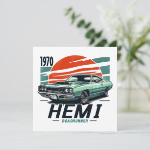 Cartes Pour Fêtes Annuelles Hemi Roadrunner 1970