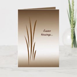 Cartes Pour Fêtes Annuelles Herbe en bronze Pâques