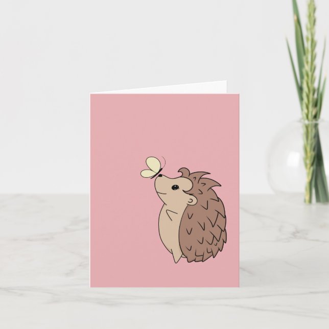 Cartes Pour Fêtes Annuelles Hérisson personnalisé (Devant)