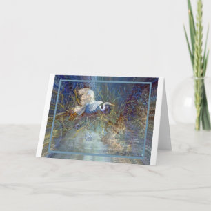 Cartes Pour Fêtes Annuelles héron blanc