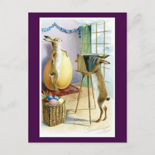 Cartes Pour Fêtes Annuelles Heure de la photo des lapins de Pâques