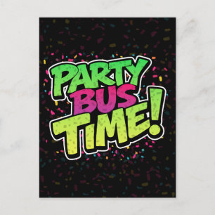 Cartes Pour Fêtes Annuelles Heure du bus de fête ! Fun Celebration
