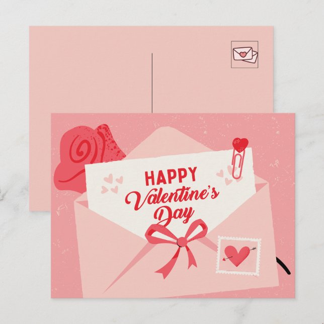 Cartes Pour Fêtes Annuelles Heureuse Sainte-Valentin (Devant / Derrière)