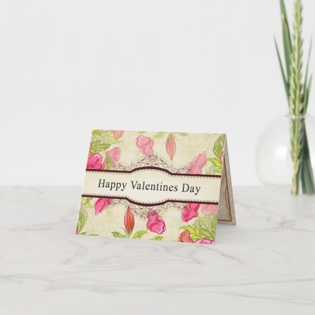 Cartes Pour Fêtes Annuelles Heureuse Sainte-Valentin (Devant)