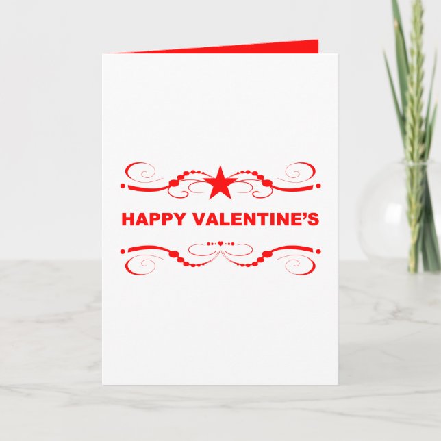 Cartes Pour Fêtes Annuelles heureuse Sainte-Valentin (Devant)