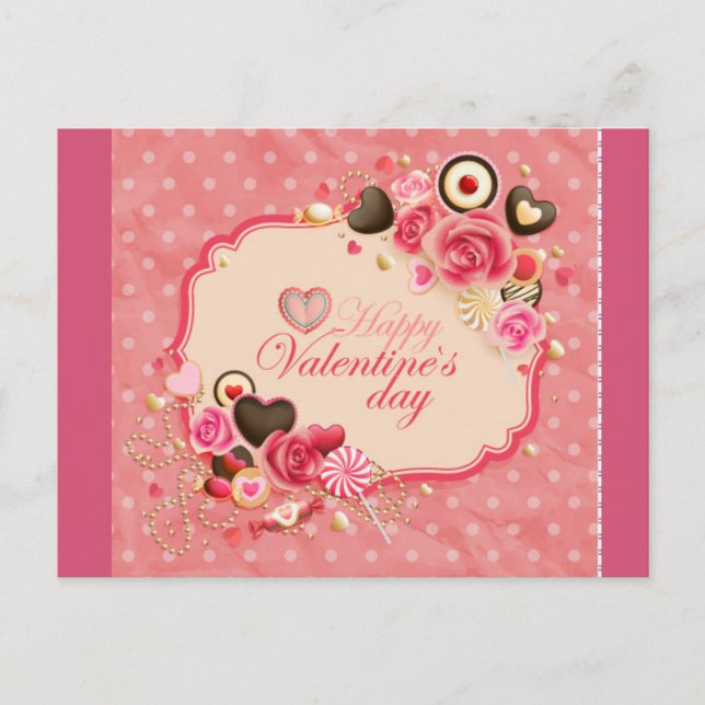 CARTES POUR FÊTES ANNUELLES HEUREUSE SAINTE-VALENTIN ! (Devant)