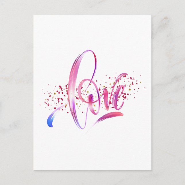 Cartes Pour Fêtes Annuelles Heureuse Sainte-Valentin 2023 - Images d'amour col (Devant)