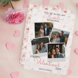 Cartes Pour Fêtes Annuelles Heureuse Sainte-Valentin 4 Photo Collage Coeurs ro