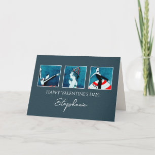 Cartes Pour Fêtes Annuelles Heureuse Sainte-Valentin. Art déco vintage
