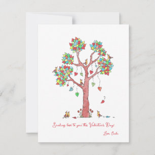 Cartes Pour Fêtes Annuelles Heureuse Sainte-Valentin d'arbre cardiaque lunaire