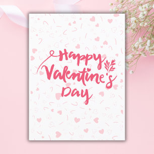 Cartes Pour Fêtes Annuelles Heureuse Sainte-Valentin de coeur rose